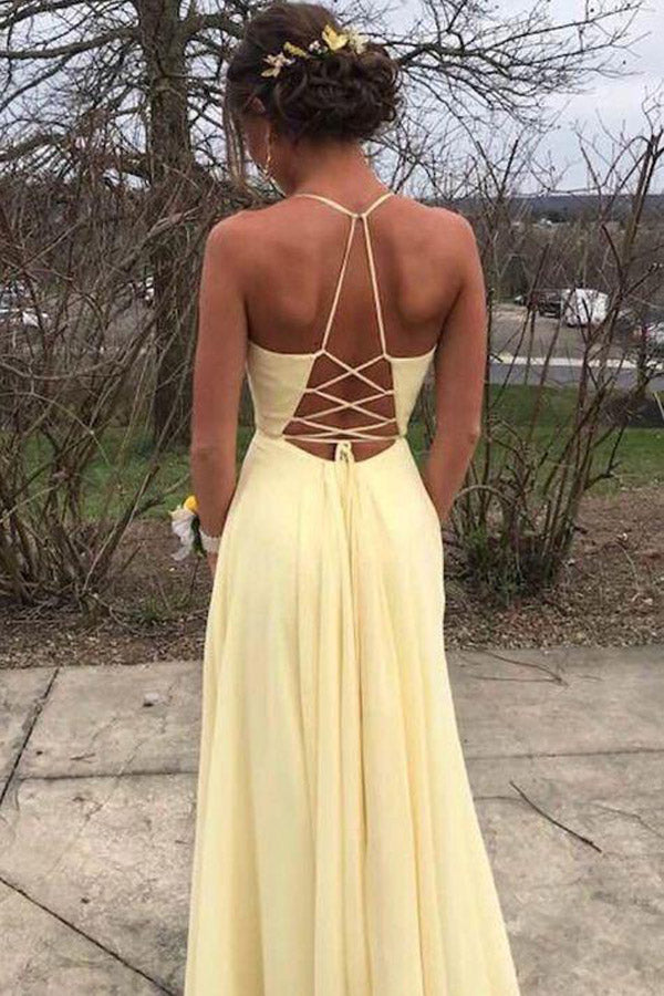 
                      
                        Layered Plunging Neck Chiffon Long Prom Dress Split Evening Dress 
                      
                    