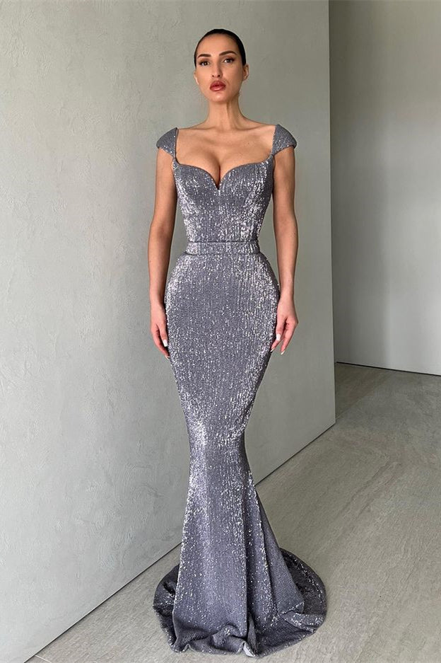 
                      
                        Mermaid Prom Dress with Long Sequins and Cap Sleeves
                      
                    