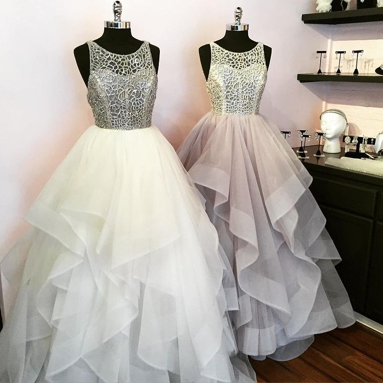 
                      
                        Modest A Line Tulle Long Prom Dress With Beading
                      
                    