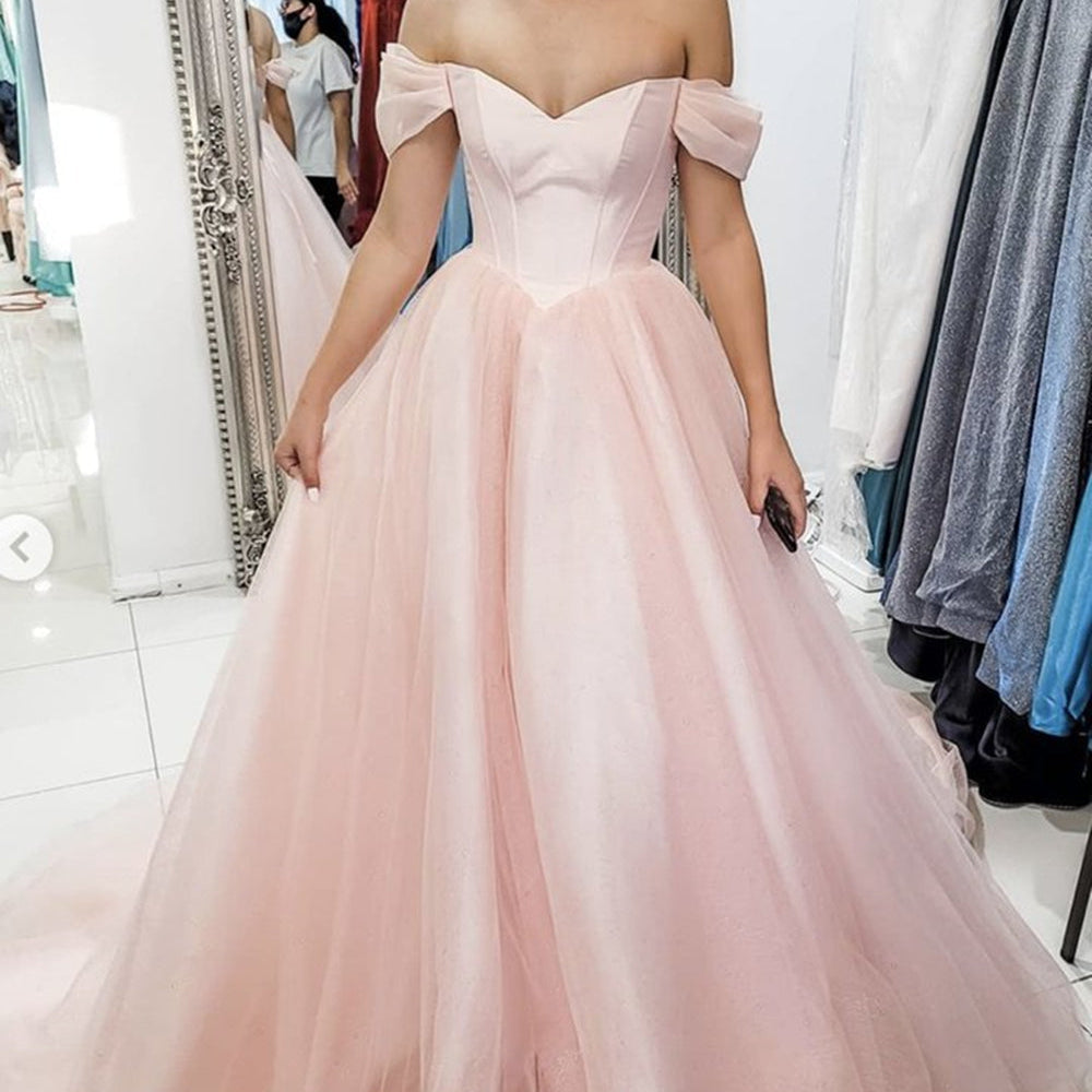 
                      
                        Off Shoulder Open Back Pink Long Prom Dresses, Off the Shoulder Pink Formal Dresses, Pink Evening Dresses
                      
                    