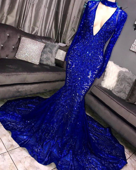 Sexy Long Sleeve Prom Dresses | Sequins Mermaid Evening Gowns On Sale BC0842