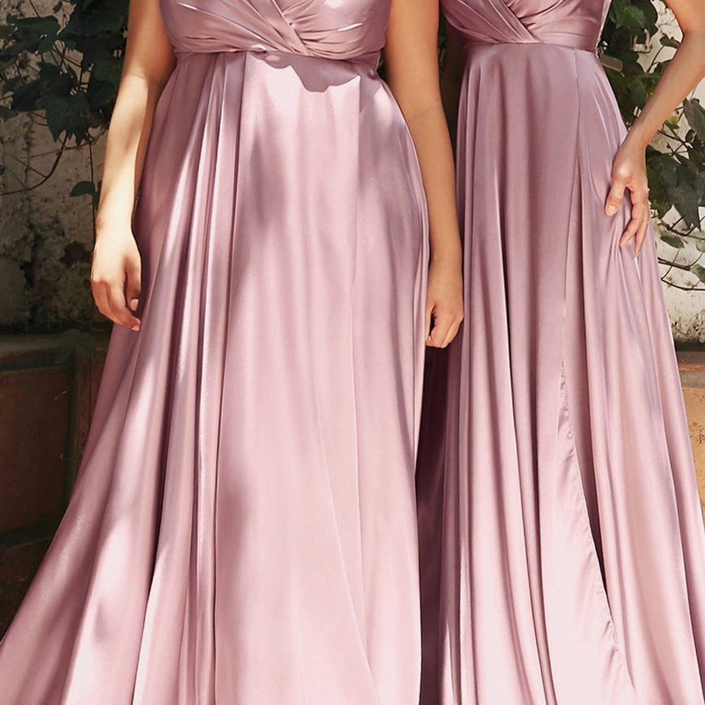 
                      
                        Sexy Satin Split Front Spaghetti Strapes Prom Dress
                      
                    