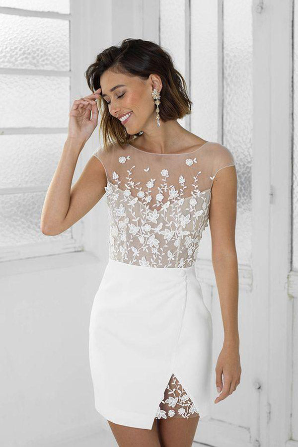 
                      
                        Sheath White Short Homecoming Dress
                      
                    