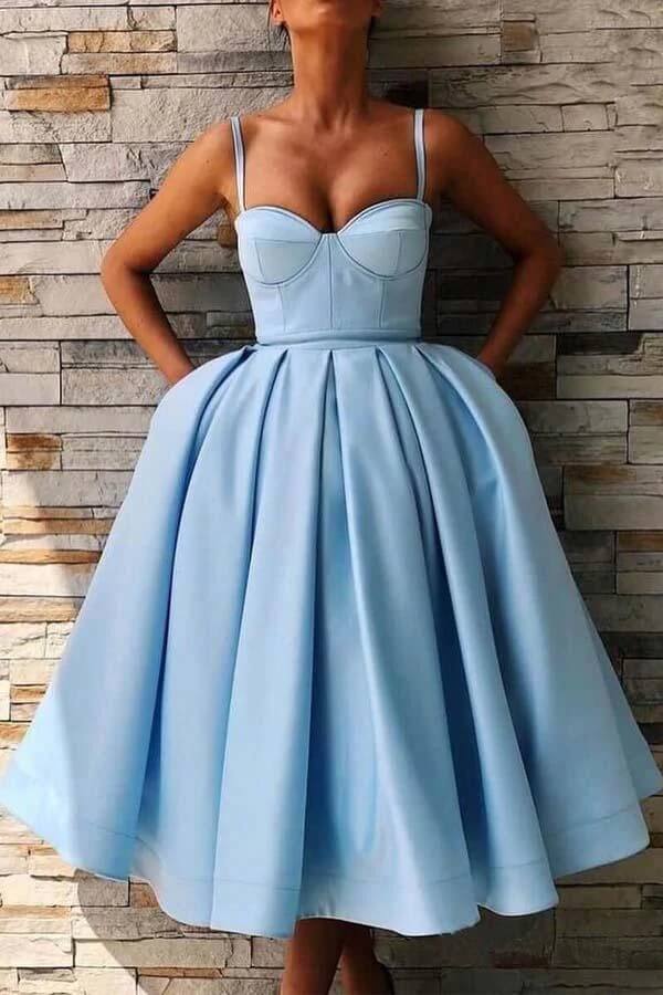 
                      
                        Spaghetti Straps A-line Sweetheart Short Homecoming Dress With Pockets
                      
                    