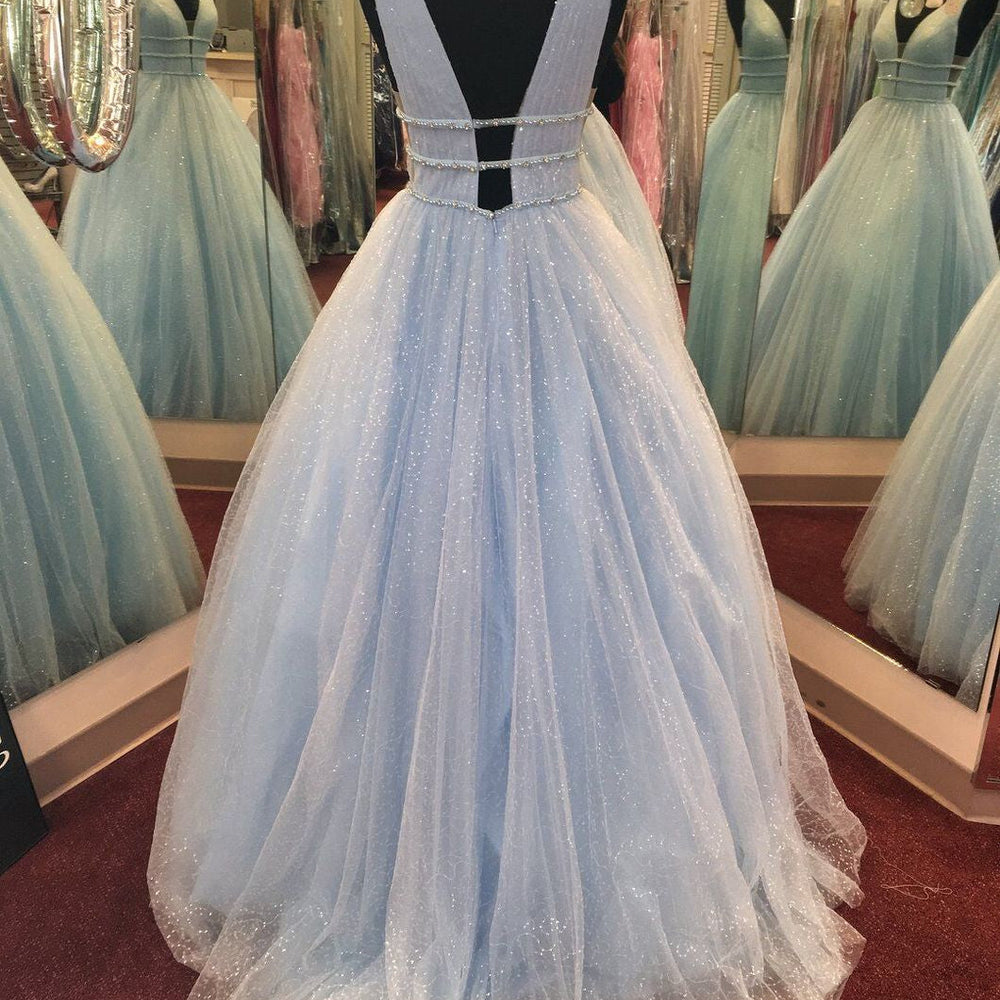 
                      
                        y A Line V Neck and V Back Yellow/Pink/Light Blue Long Prom Dresses, Yellow/Pink/Light Blue Formal Dresses, Evening Dresses
                      
                    