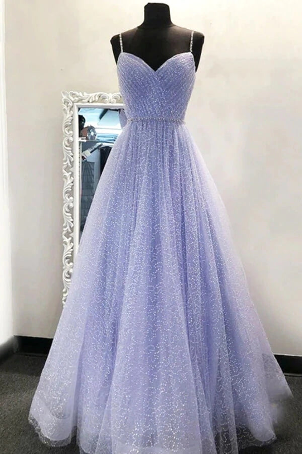 
                      
                        Sparkly Sweetheart Prom Dress Beading Lavender Evening Dress
                      
                    