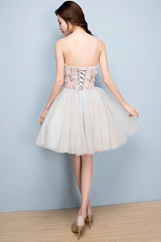 
                      
                        Strapless Tulle Short Homecoming Dress
                      
                    