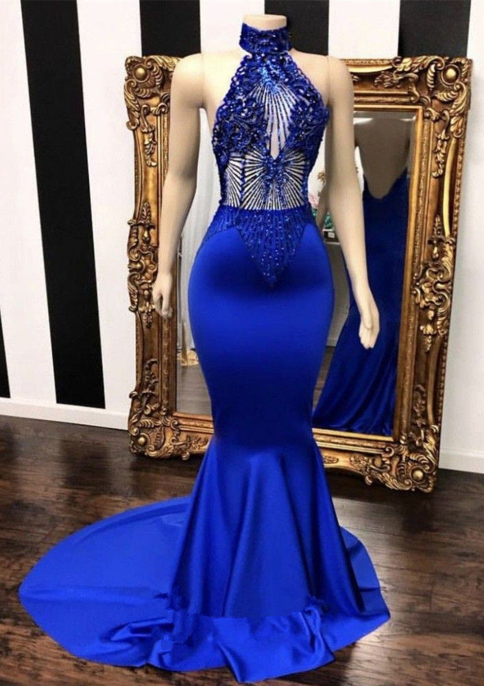 
                      
                        Stunning Royal Blue Mermaid Prom Dresses | Lace Beading Evening Gowns BC0798
                      
                    