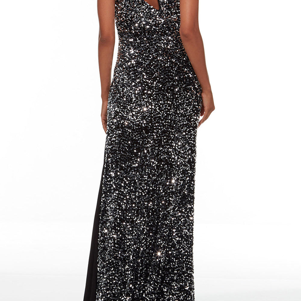 
                      
                        Stylish one-shoulder Sleeveless Floor-Length Prom Dress With Sequins
                      
                    