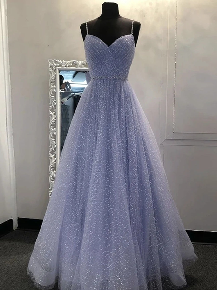 Stylish V Neck Sequins Lilac Prom Dresses 2020, Shiny Lilac Lavender Formal Graduation Evening Dresses, y Party Dresses