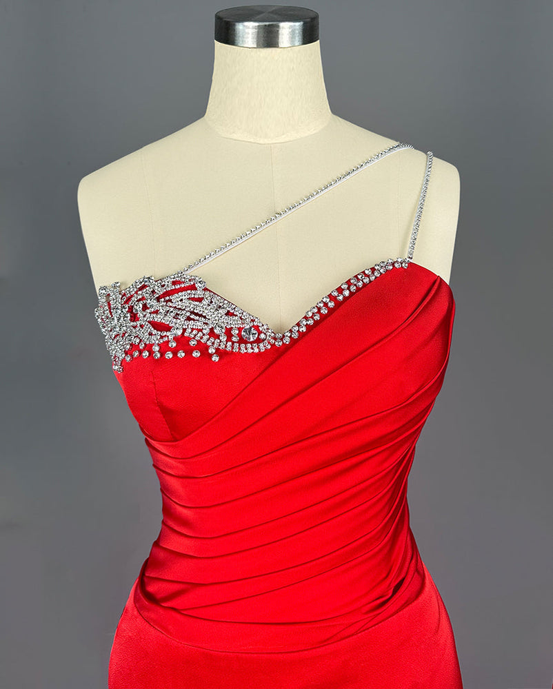 
                      
                        Sweetheart Red Long Sleeveless Prom Dress with Beadings
                      
                    