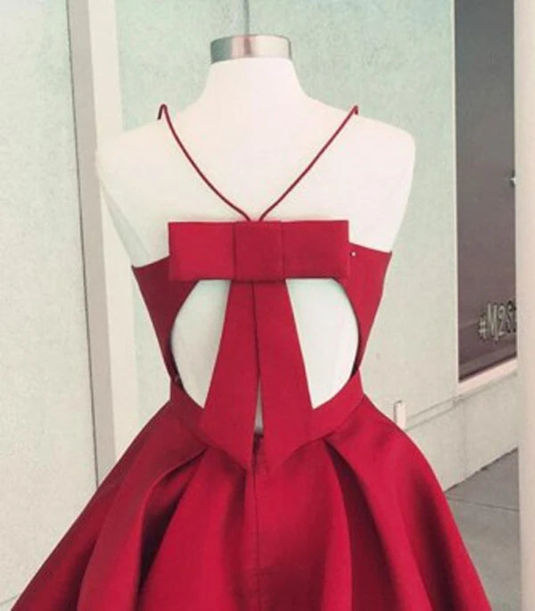 
                      
                        V Neck Satin Short Homecoming Dress with Bowknot
                      
                    